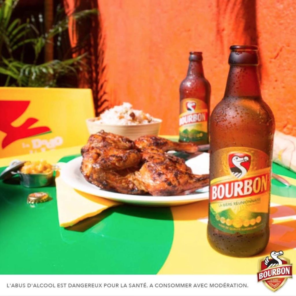 Photos réseaux sociaux à la Réunion pour la marque de bière locale réunionnaise.