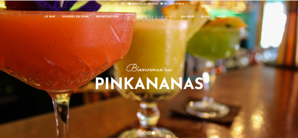 Création site web à la Réunion, site internet moderne et responsiive ici pour notre client Pinkananas.